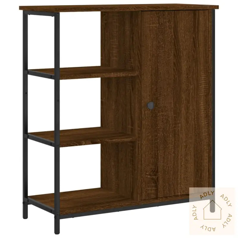 Skjenk Brun Eik 70X30X80 Cm Konstruert Tre