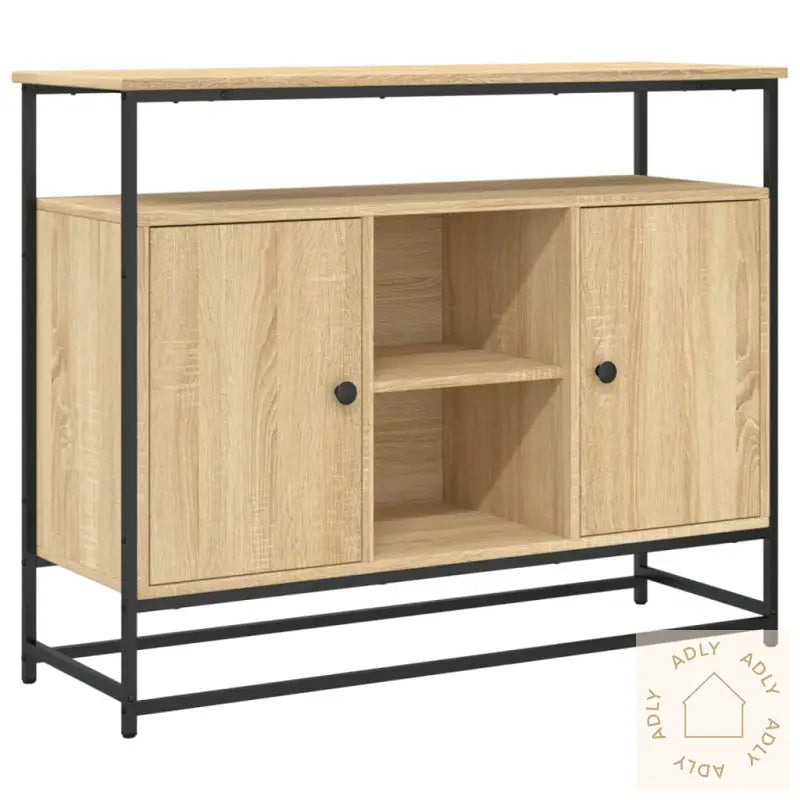 Skjenk Sonoma Eik 100X35X80 Cm Konstruert Tre