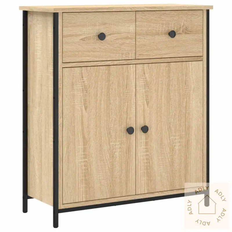 Skjenk Sonoma Eik 70X30X80 Cm Konstruert Tre