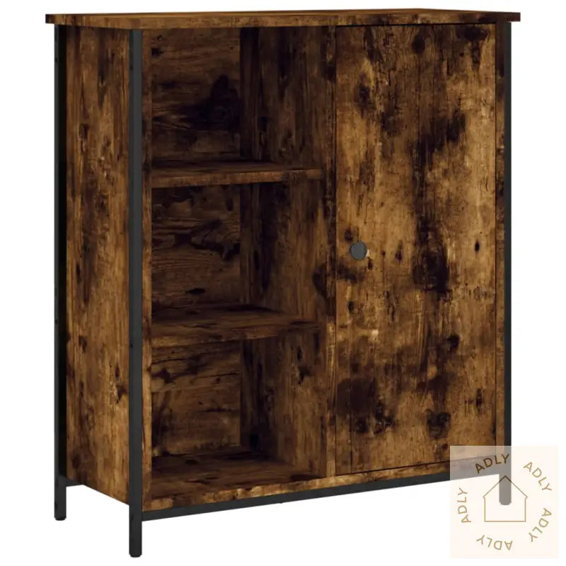 Skjenk Røkt Eik 70X30X80 Cm Konstruert Tre