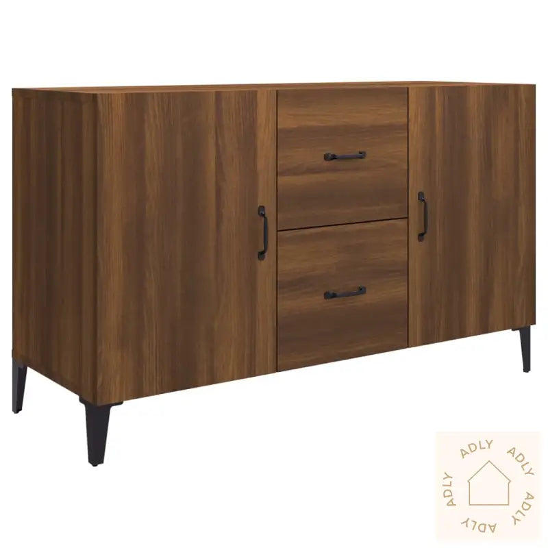 Skjenk Brun Eik 100X36X60 Cm Konstruert Tre