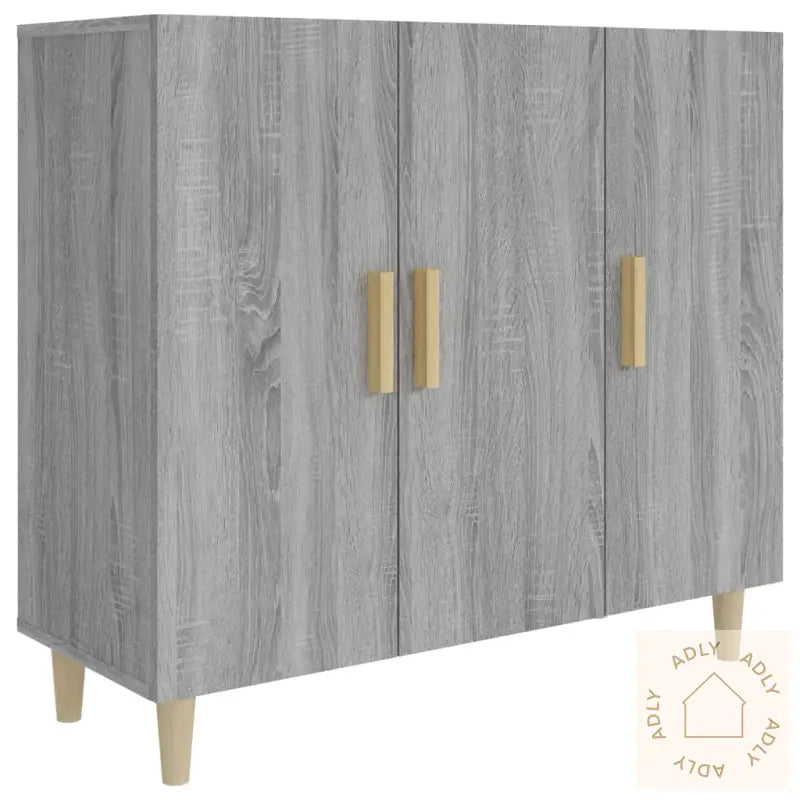 Skjenk Grå Sonoma 90X34X80 Cm Konstruert Tre