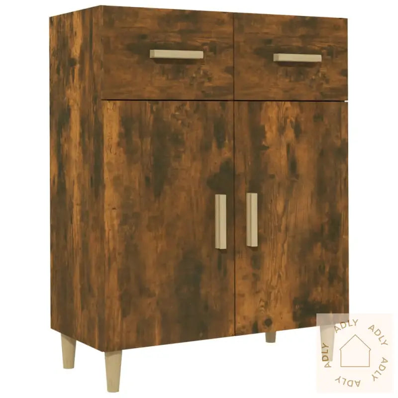 Skjenk Røkt Eik 69,5X34X89 Cm Konstruert Tre