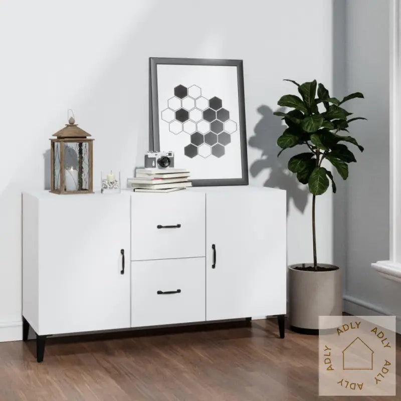 Skjenk Hvit 100X36X60 Cm Konstruert Tre