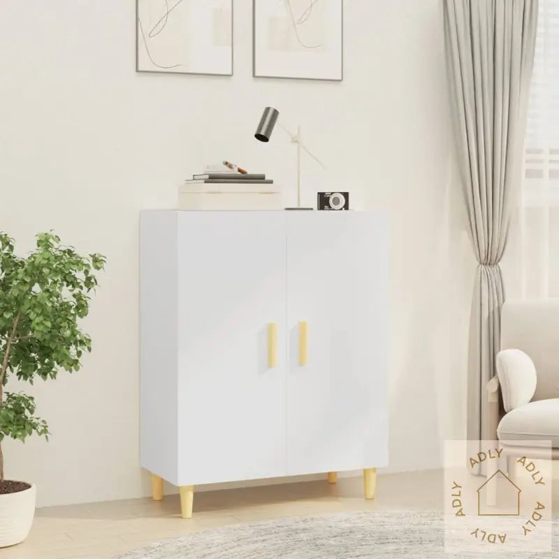 Skjenk Hvit 70X34X90 Cm Konstruert Tre