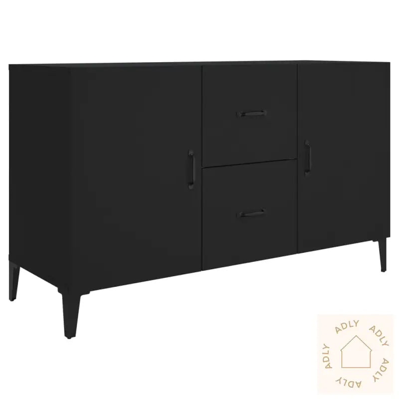 Skjenk Svart 100X36X60 Cm Konstruert Tre