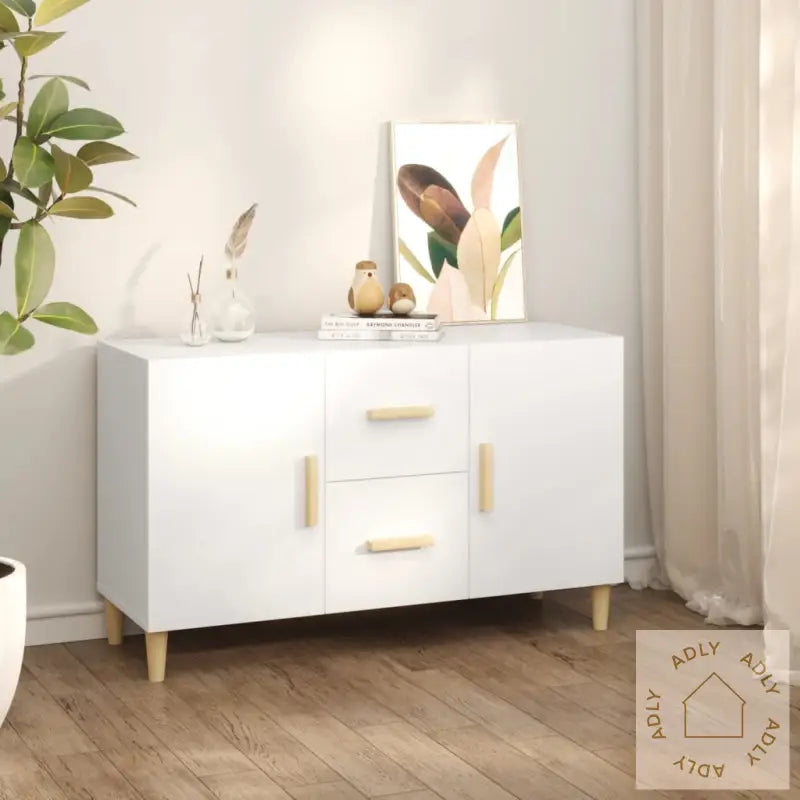 Skjenk Hvit 100X36X60 Cm Konstruert Tre