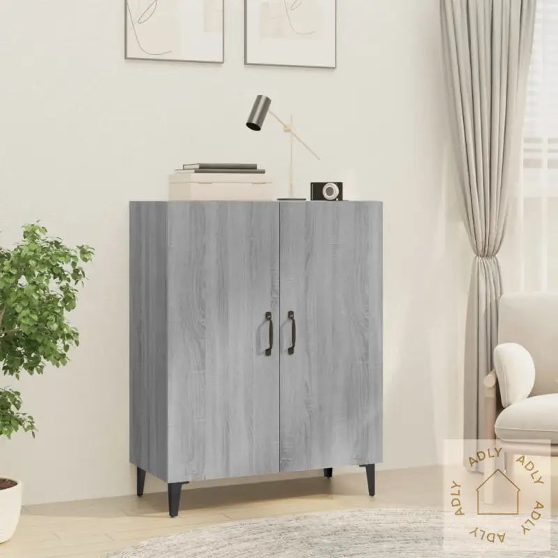 Skjenk Grå Sonoma 70X34X90 Cm Konstruert Tre