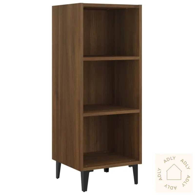 Skjenk Brun Eik 34,5X32,5X90 Cm Konstruert Tre