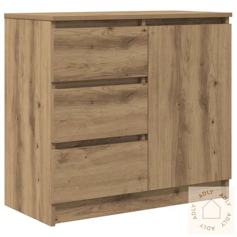 Skjenk Med Skuff Artisan Eik 71X35X65 Cm Konstruert Tre