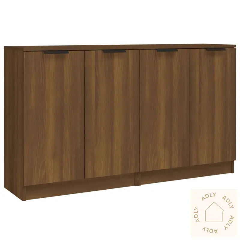 Skjenker 2 Stk Brun Eik 60X30X70 Cm Konstruert Tre
