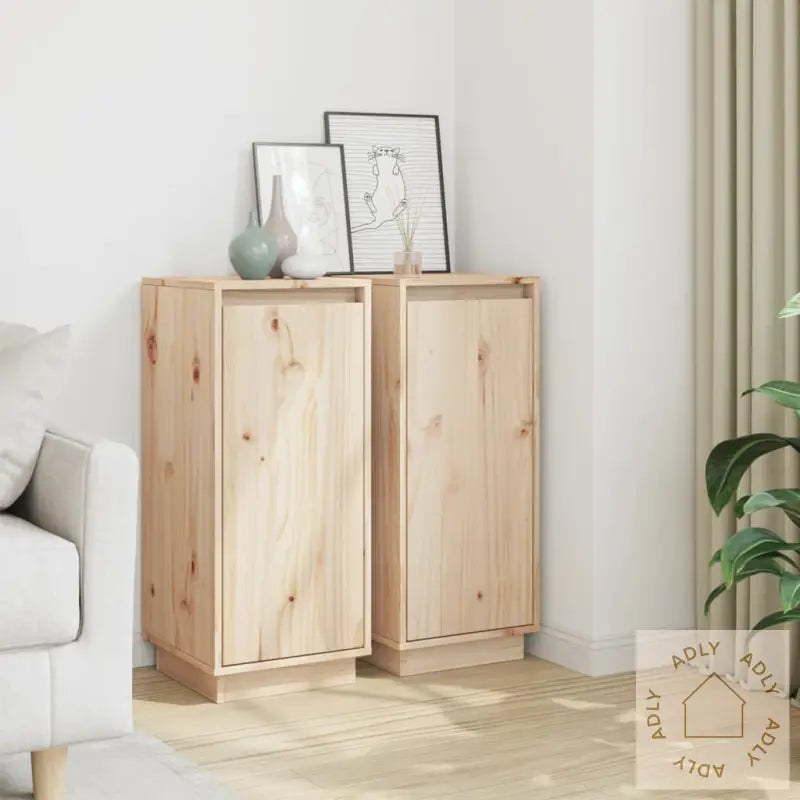 Skjenker 2 Stk 31,5X34X75 Cm Heltre Furu