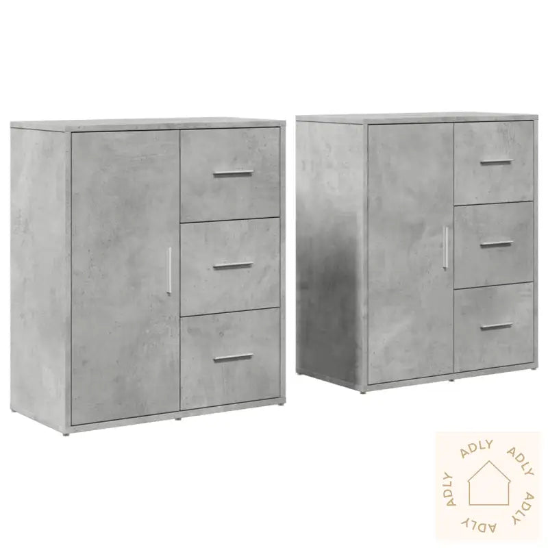 Skjenker 2 Betonggrå 60X31X70 Cm Konstruert Tre