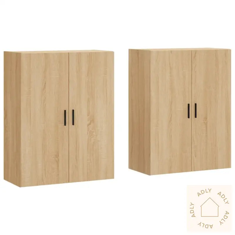 Veggskap 2 Stk Sonoma Eik 69,5X34X90 Cm