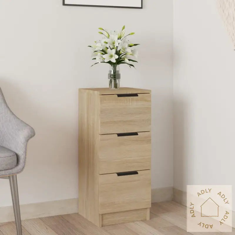 Skjenk Sonoma Eik 30X30X70 Cm Konstruert Tre