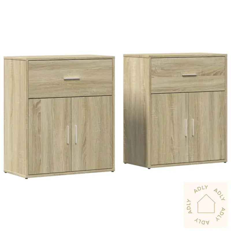 Skjenker 2 Sonoma Eik 60X31X70 Cm Konstruert Tre