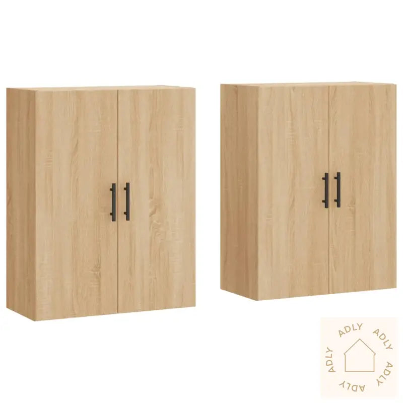 Veggskap 2 Stk Sonoma Eik 69,5X34X90 Cm