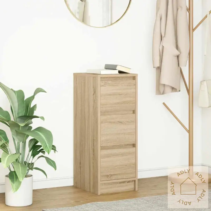 Skjenk Sonoma Eik 29,5X34X76 Cm Konstruert Tre
