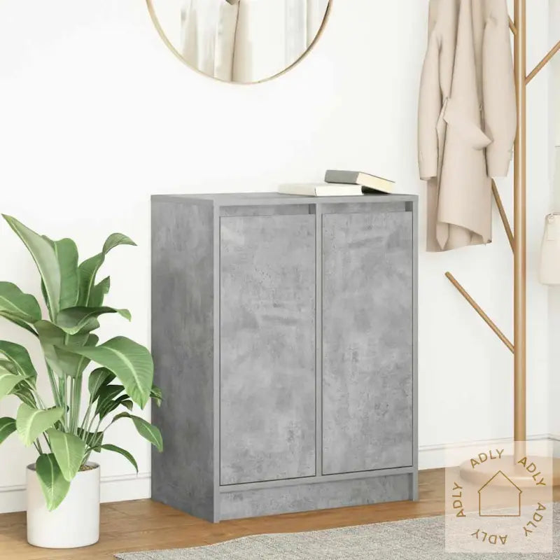 Skjenk Betonggrå 57X34X76 Cm Konstruert Tre