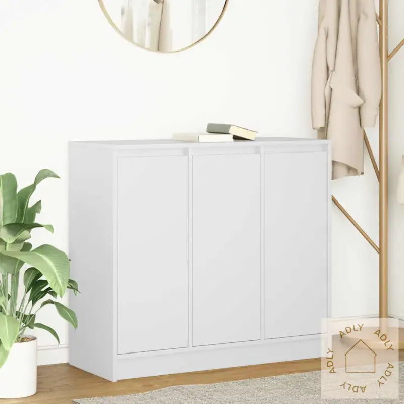 Skjenk Hvit 85X34X76 Cm Konstruert Tre