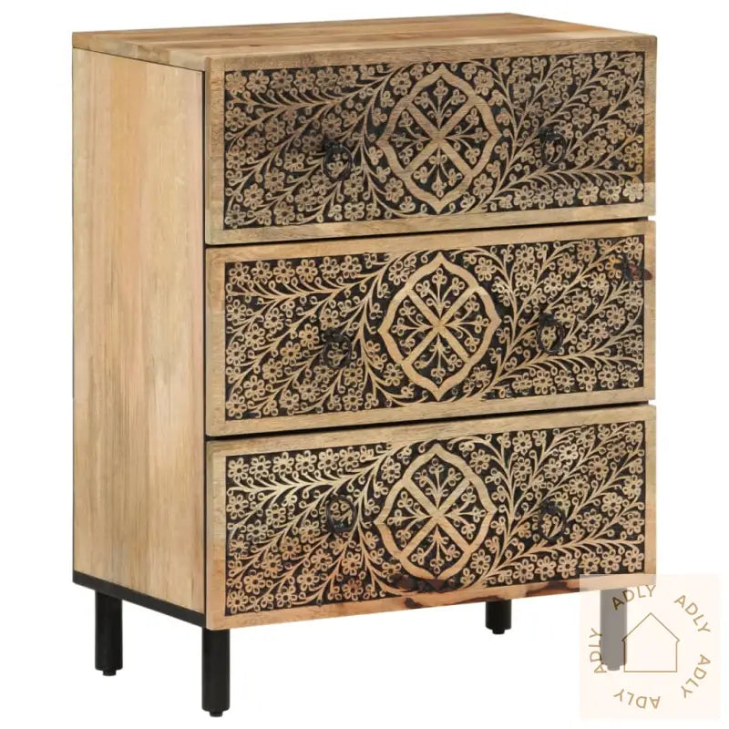 Sideskap 2 Stk 60X33X75 Cm Heltre Mango