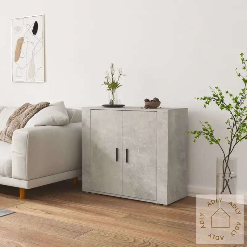 Skjenk Betonggrå 80X33X70 Cm Konstruert Tre