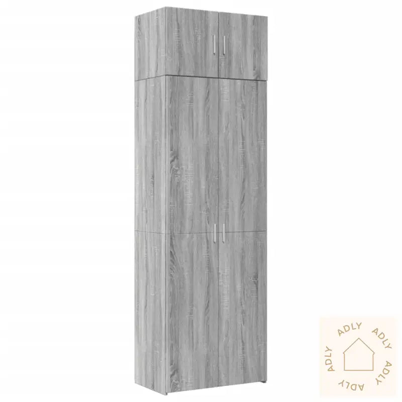 Oppbevaringsskap Grå Sonoma 70X42,5X225 Cm Konstruert Tre