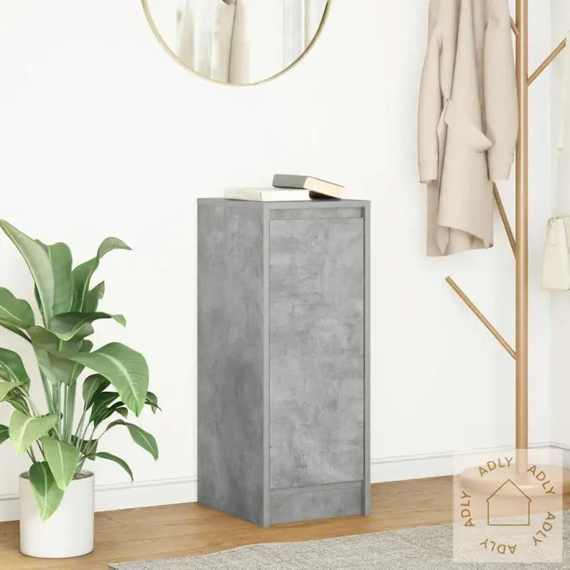 Skjenk Betonggrå 29,5X34X76 Cm Konstruert Tre