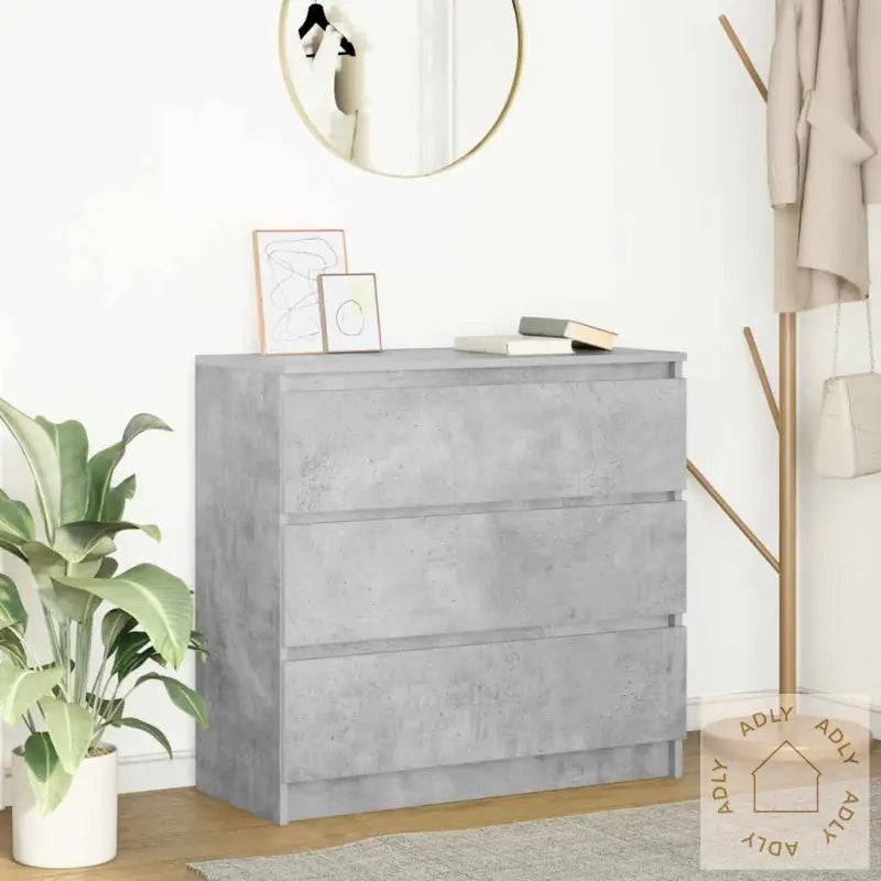 Skjenk Betonggrå 80X35X76 Cm Konstruert Tre