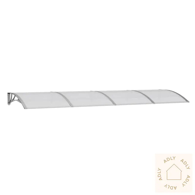 Skjermtak Grå 350X100 Cm Polykarbonat