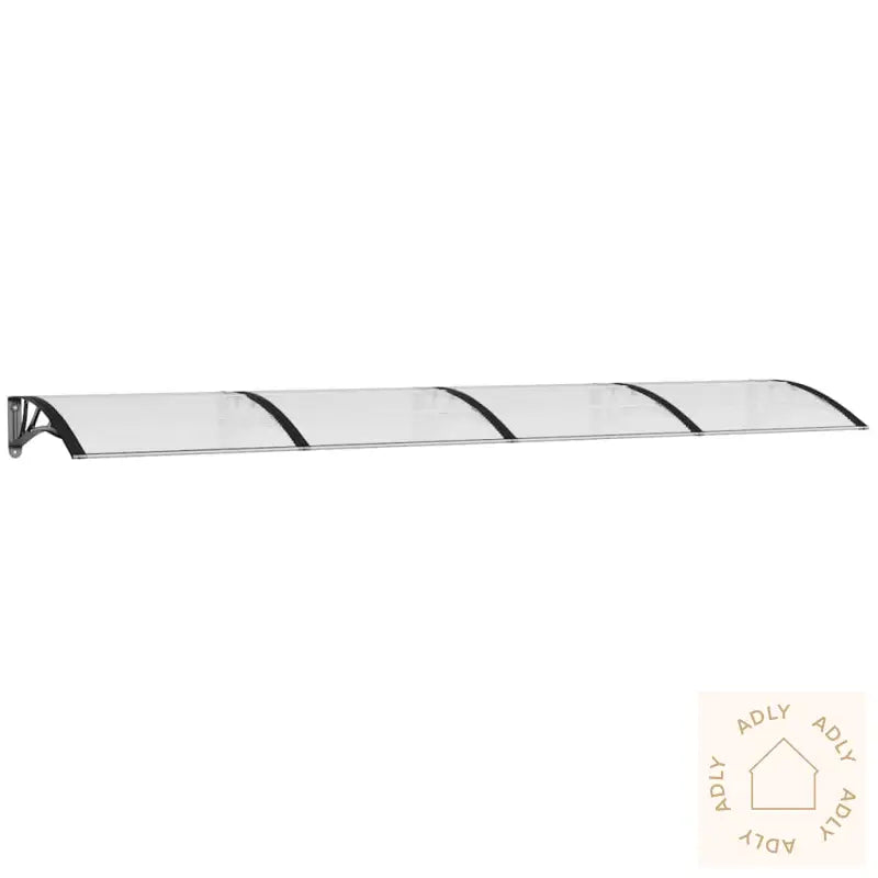 Skjermtak Svart Og Gjennomsiktig 350X75 Cm Polykarbonat