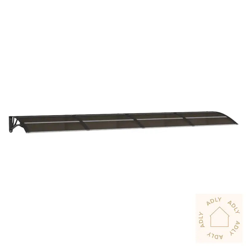 Skjermtak Svart 350X75 Cm Polykarbonat