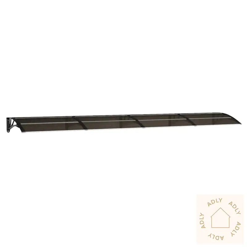 Skjermtak Svart 400X75 Cm Polykarbonat