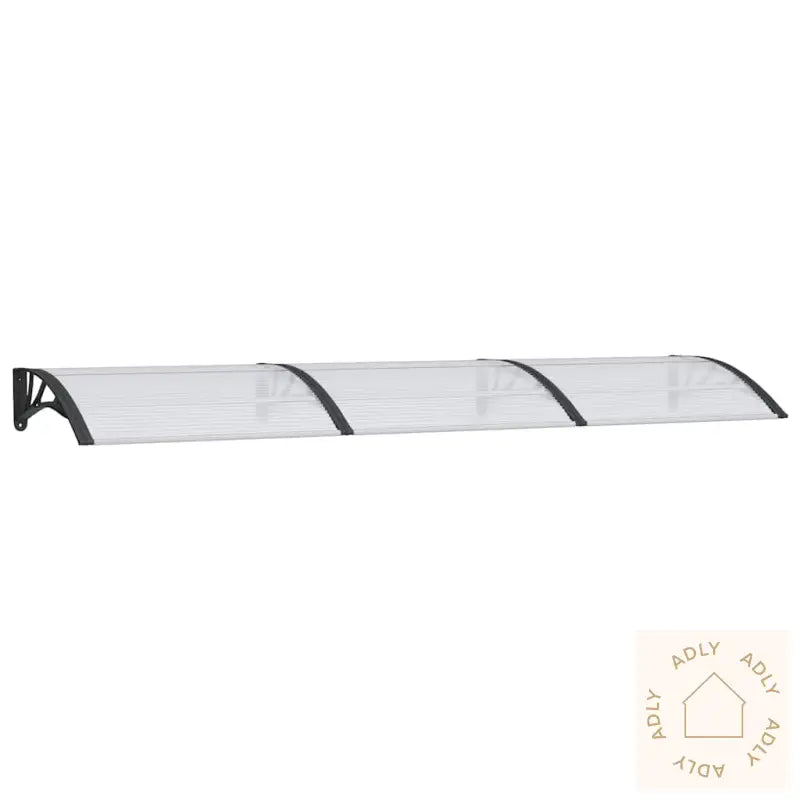 Skjermtak Svart Og Gjennomsiktig 300X75 Cm Polykarbonat
