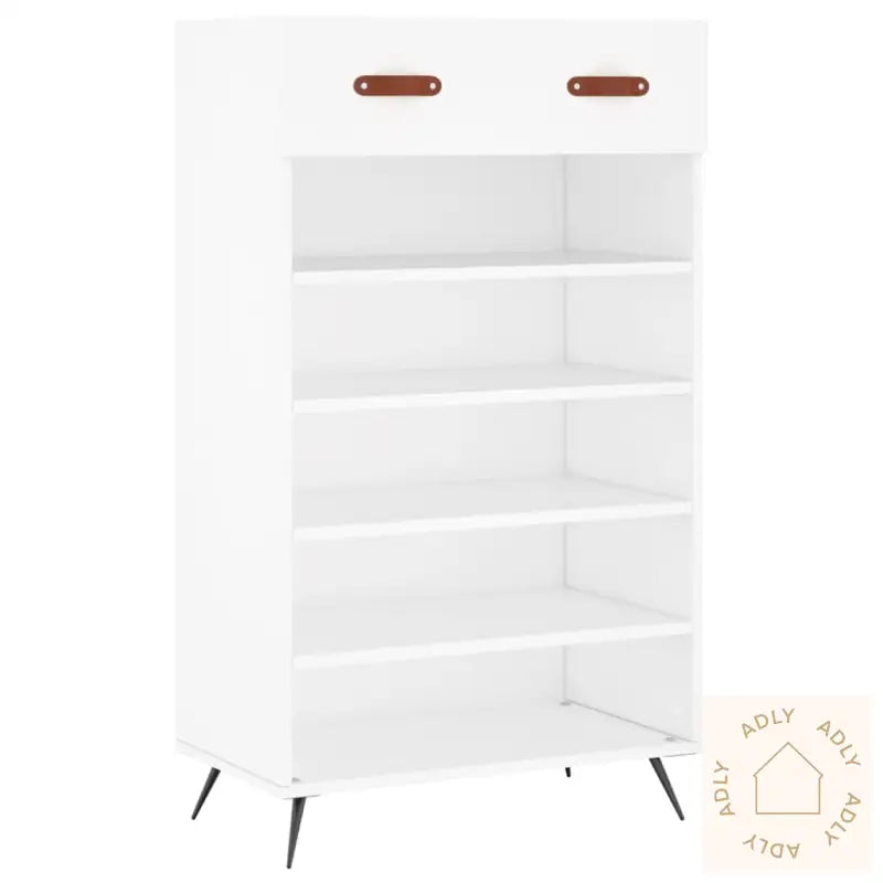 Skohylle Hvit 60X35X105 Cm Konstruert Tre