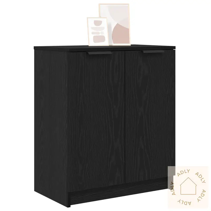 Skoskap Svart Eik 59X35X70 Cm Konstruert Tre