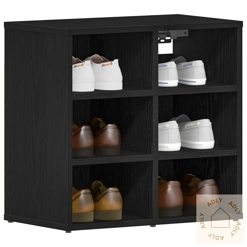 Svart Eik Sko Cabinet - 52,5 X 30 X 50 Cm