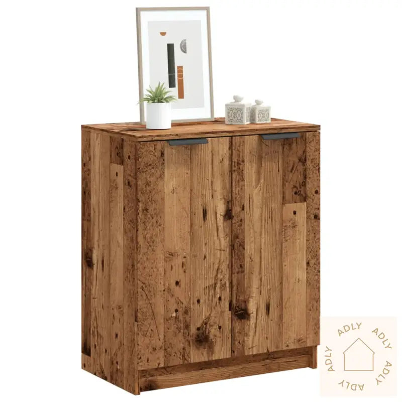 Skoskap Gammelt Tre 59X35X70 Cm Konstruert Tre