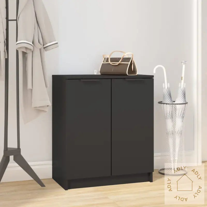 Skoskap Svart 59X35X70 Cm Konstruert Tre