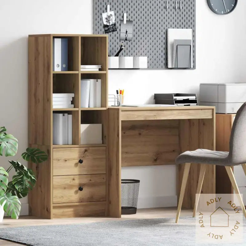 Skrivebord Med Lagringsplass Artisan Eik Konstruert Tre