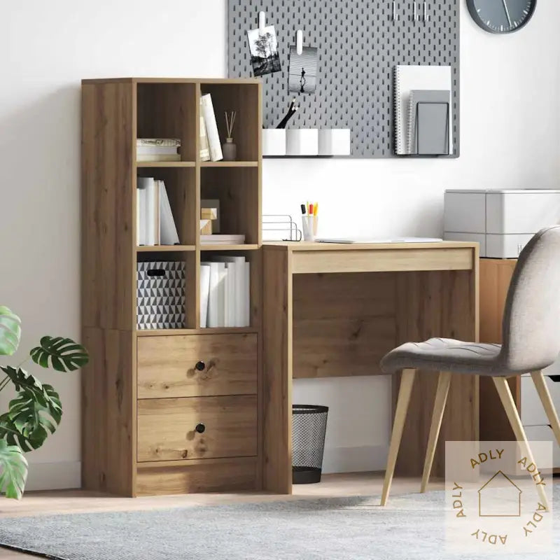 Skrivebord Med Lagring Artisan Eik Konstruert Tre