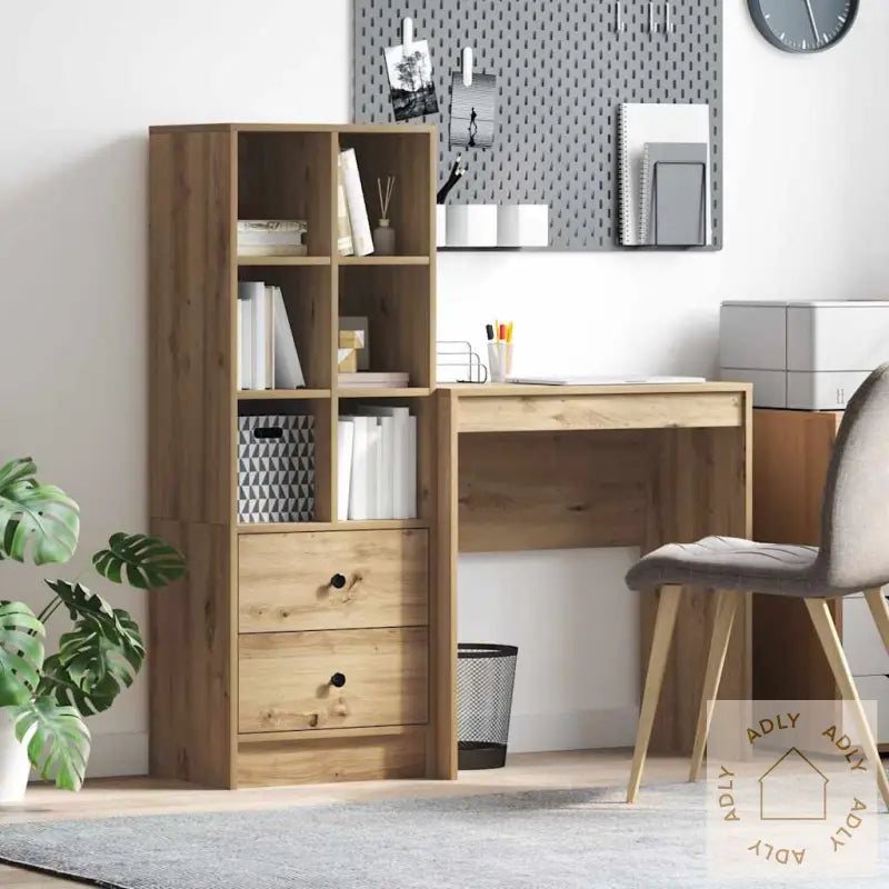 Skrivebord Med Lagring Artisan Eik Konstruert Tre