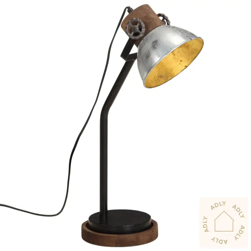 Skrivebordslampe 25 W Vintage Sølv 18X18X60 Cm E27