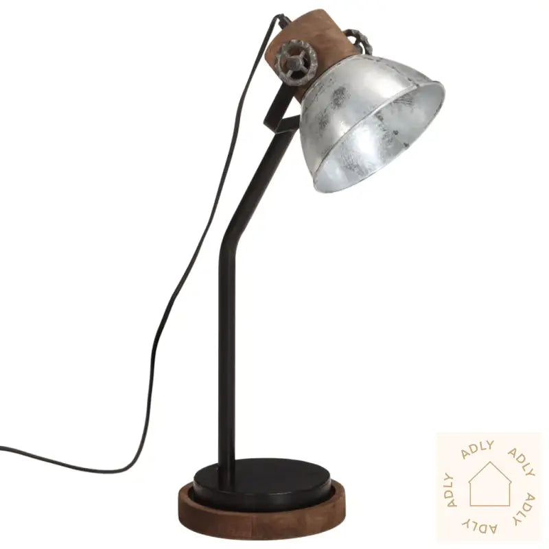 Skrivebordslampe 25 W Vintage Sølv 18X18X60 Cm E27