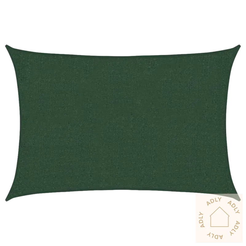 Skadefullt HDPE-solseil i grønt som gir skygge til hagemøbler og uteplass