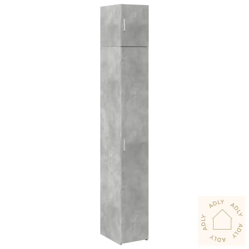 Smalt Oppbevaringsskap Betonggrå 30X42,5X225 Cm Konstruert Tre