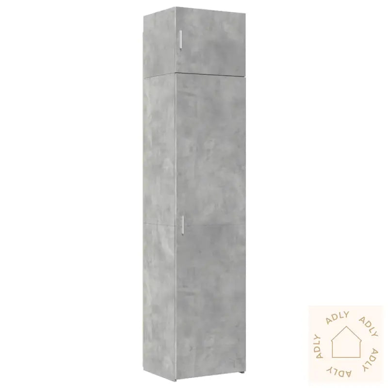 Smalt Oppbevaringsskap Betonggrå 50X42,5X225 Cm Konstruert Tre
