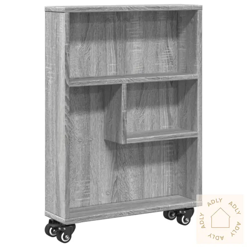 Smal Oppbevaringsvogn Grå Sonoma 48X13X68 Cm Konstruert Tre