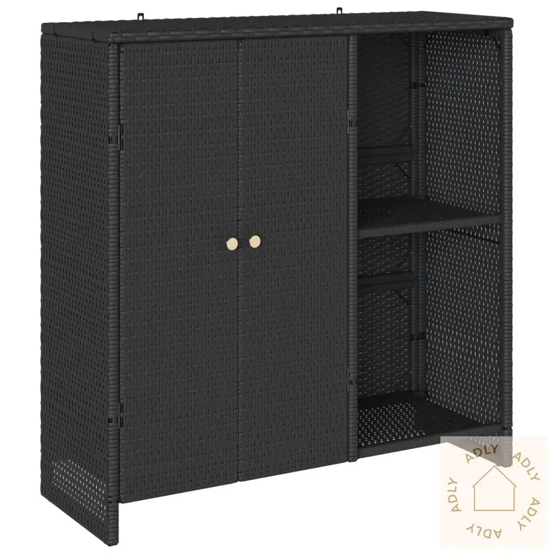 Lagringsskap Svart 100X36X102 Cm Rottinng