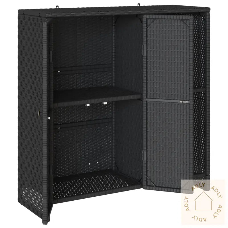 Lagringsskap Svart 100X36X102 Cm Rottinng